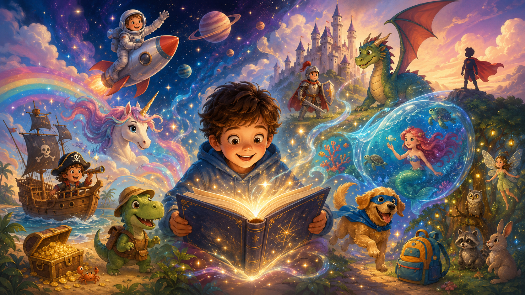 10 magische thema’s voor een gepersonaliseerd kinderboek