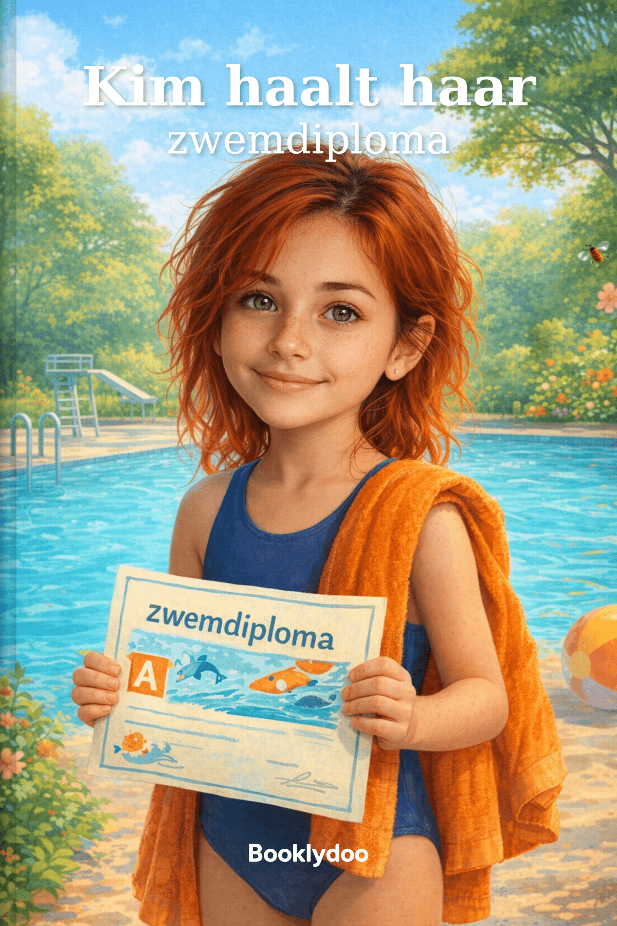 Kinderboek - Gebeurtenissen - Afstudeerdiploma / Zwemmen - Kim haalt haar zwemdiploma