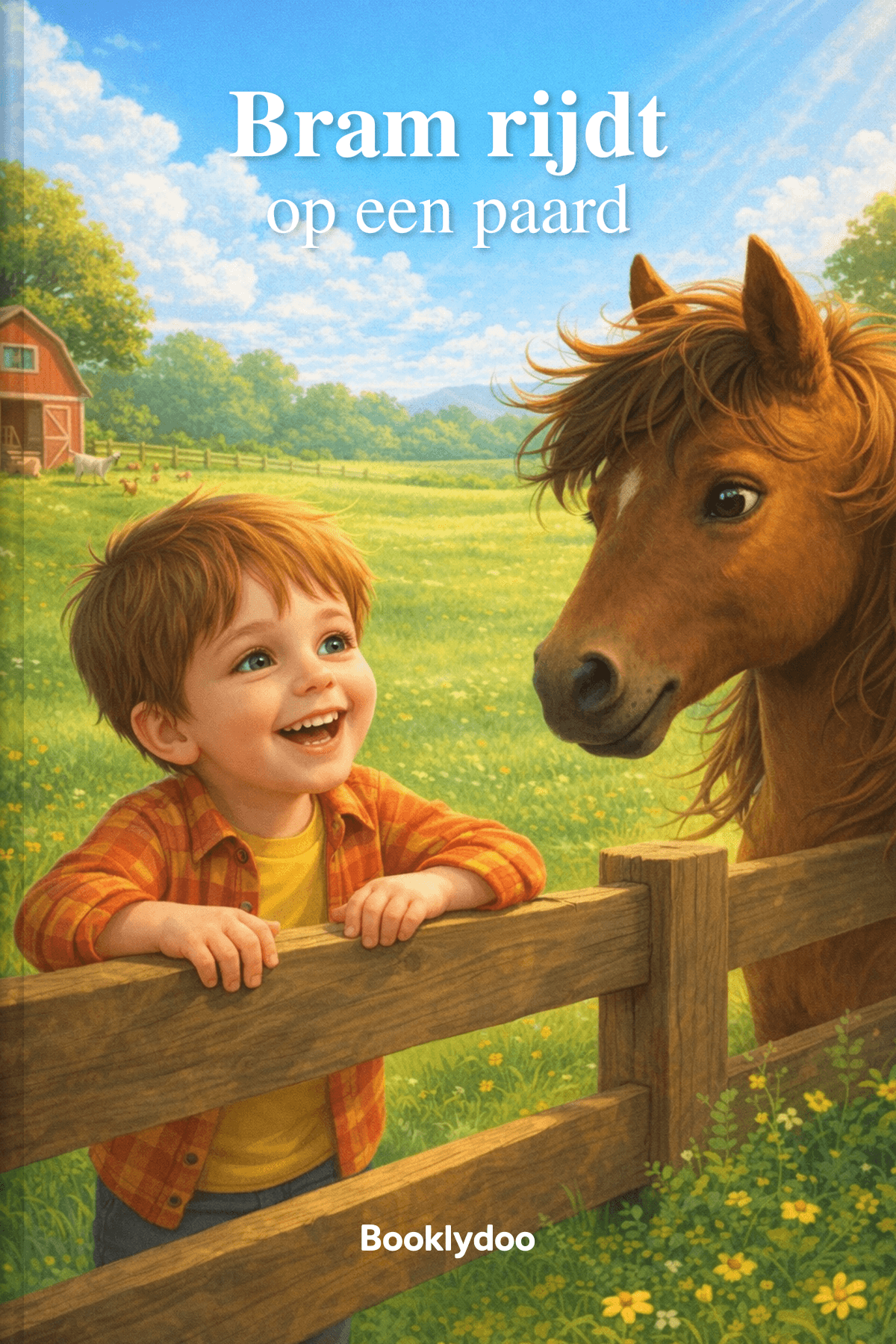 Kinderboek - Dieren - Paard - Bram rijdt op een paard