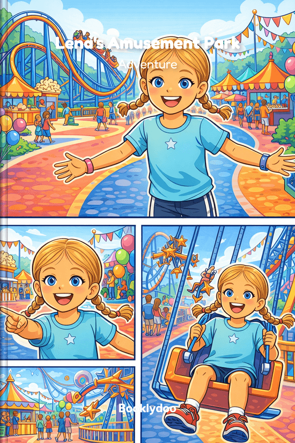 Children's book - Things to Do - Visiting an Amusement Park - Lena's Amusement Park Adventure
